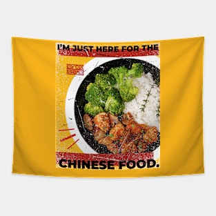 Funny Vintage Sarcastic Just Here Chinese Food Jokes Lover Tapestry