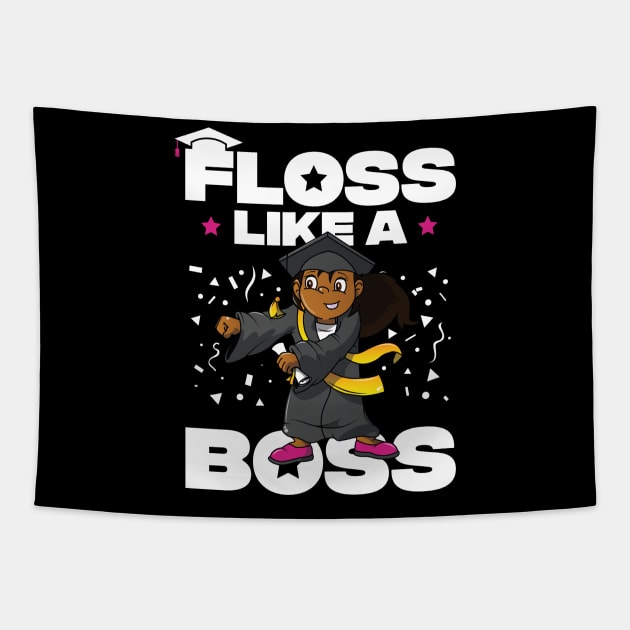 Floss Like A Boss Class Of 2019 Graduation Tapestry by trendingoriginals