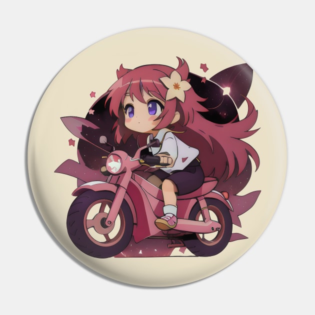 NIght Rider Chibi Girl Pin by deanisadea21