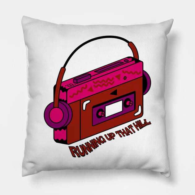 running up that hill walkman trippy Pillow by goblinbabe