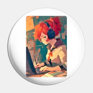 Redhead Anime Programming Girl V 1.04 Pin