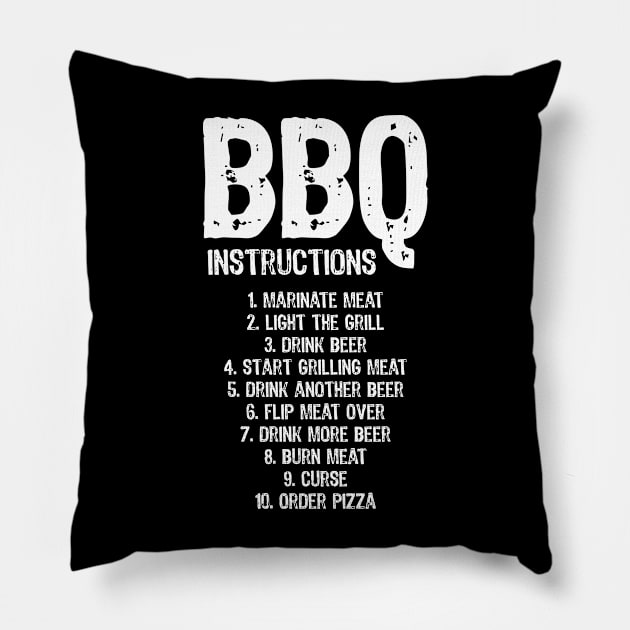 Barbecue instructions Pillow by Scar