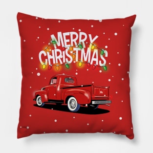 Ford F1 Pick Up truck Christmas Sweater Design Pillow