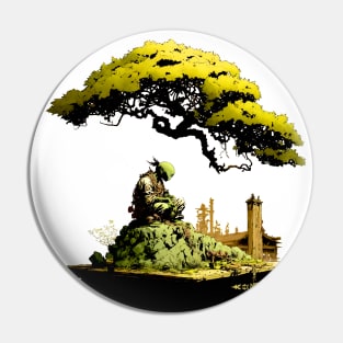 Contemplating the Complexities Under the Japanese Bonsai Tree No. 1 Pin