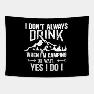 Funny camping quotes Tapestry