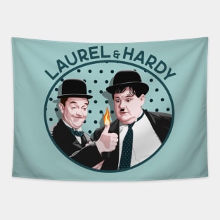 Laurel & Hardy - Give Me a Light (V2) Tapestry