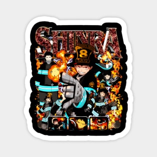 Shinra Fire force Anime Fanart Magnet