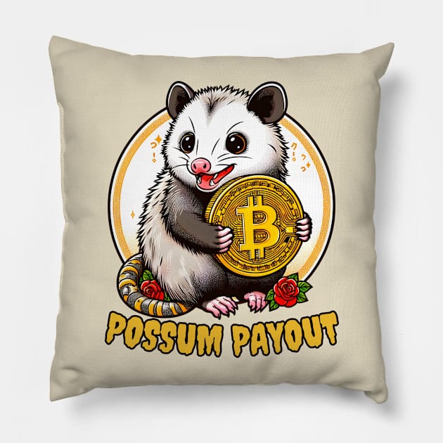 Possum Bitcoin Pillow by Japanese Fever