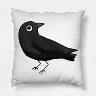 crow illustration Pillow