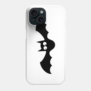 Black bat flying - Halloween design Phone Case