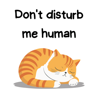 Sleeping Affirmation - Don't disturb me human | Cat Lover Gift | Law of Attraction | Positive Affirmation | Self Love T-Shirt