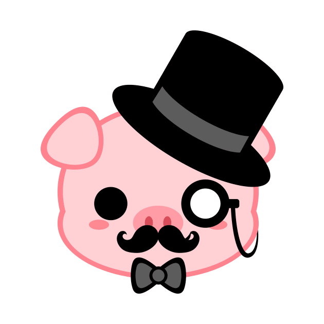 Cute Gentleman Pig by alien3287