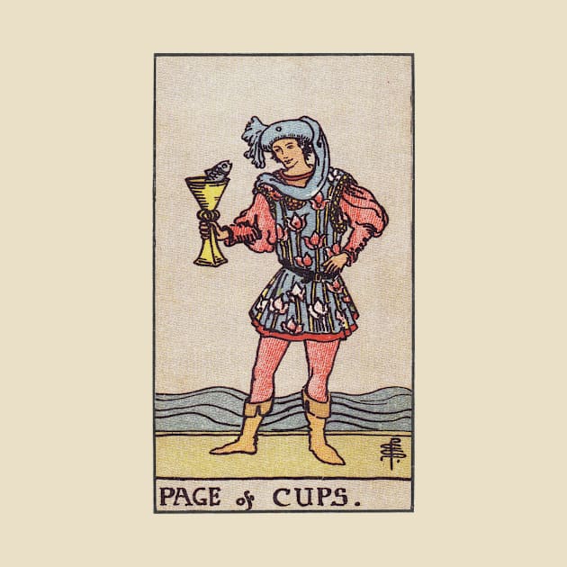 PAGE OF CUPS by WAITE-SMITH VINTAGE ART