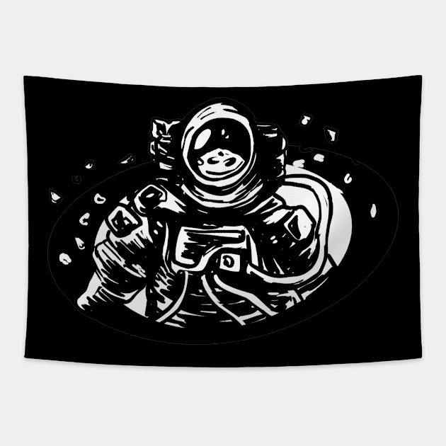 Space Astronaut Tapestry by khamidfarhan182