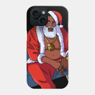 Black Santa Claus Gangster Christmas Phone Case