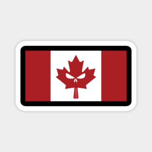 Niche Skull Island Mod Art  Canadian Skull Flag Magnet