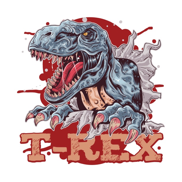 'Vintage T-Rex Distressed' Cool Dinosaurs T Rex Gift by ourwackyhome