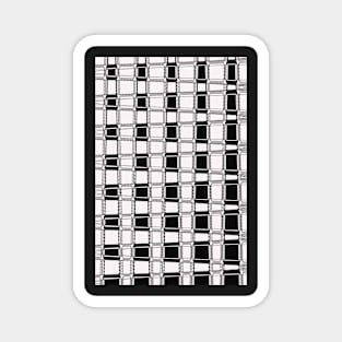 Digital Weave in Black and White Magnet