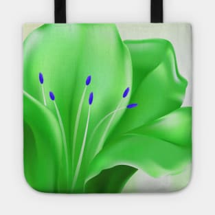 Floral Art - Green Tote