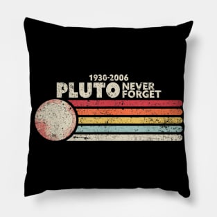 Never Forget Pluto Shirt Retro Style Science Pillow