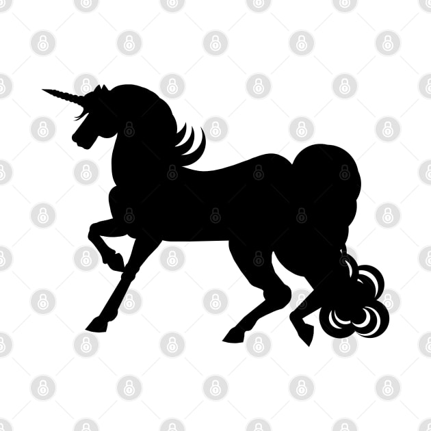 Black Unicorn Silhouette by BlakCircleGirl