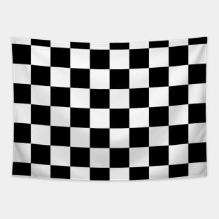 Black and white checkers pattern Tapestry