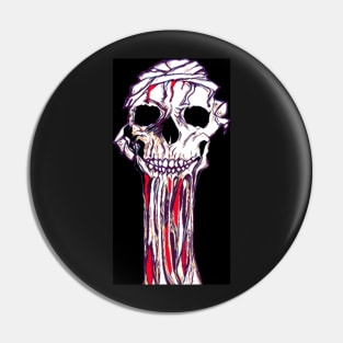 Dribbling skull Pin