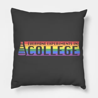 Everyone Experiments In College Pillow