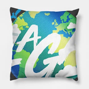 Let's All Get Along Front and Back! Pillow