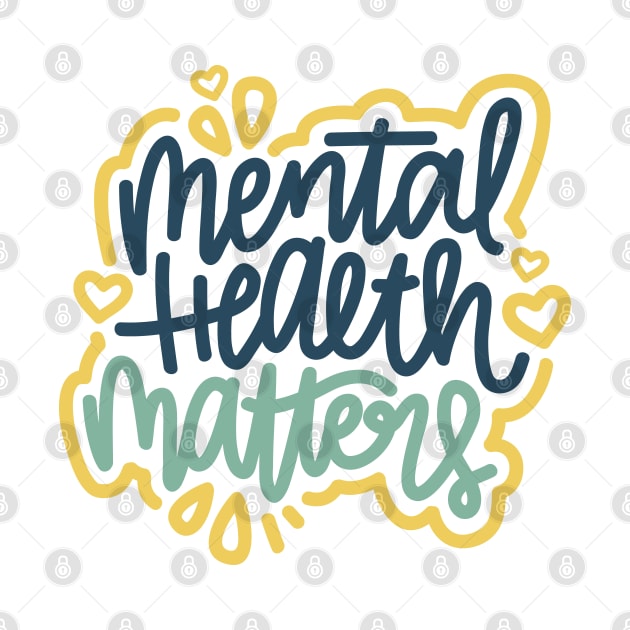 Mental Health Matters - Blue / Mustard by hoddynoddy