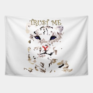 cute tiger face valentines day Tapestry