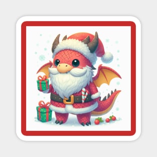 Cute Christmas Dragon Magnet