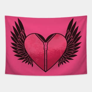 Heart Zippered Tapestry