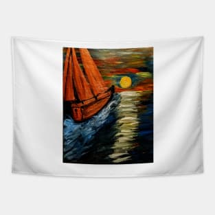 Sailing off into the sunset Tapestry