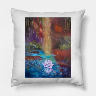 Monet's Sunlit Pond Pillow