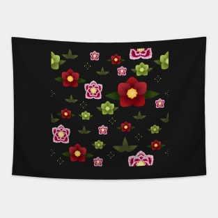 Hellebore Winter Flower Seamless Varied Pattern Tapestry