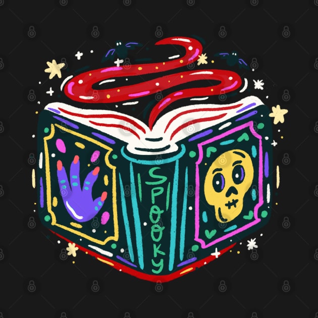 Open Spell Book Illustration by Mako Design 