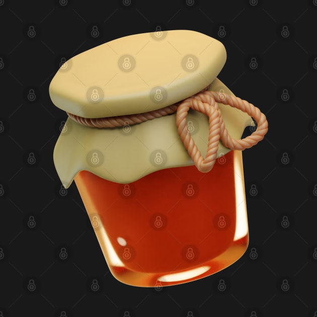 3D Illustration Honey Jar by Impurefect