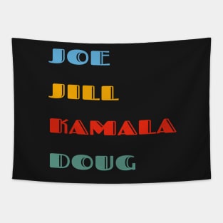 Joe  Jill Kamala Doug Tapestry