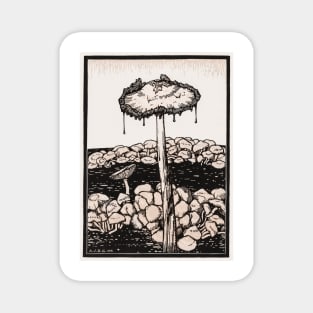 Dripping mushroom (1916) by Julie de Graag (1877-1924) Magnet