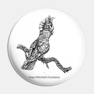 Major Mitchell's Cockatoo bird Pin