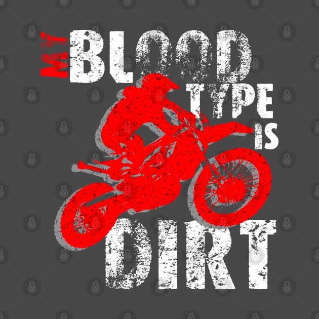 Motorcross Blood Type Shirt by TheAparrelPub