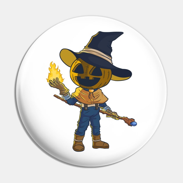 Pumpkin Wizard Pin by rudypagnel