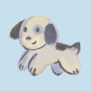 Impasto Puppy - Cute Kawaii Kids Children Baby Nursery Dog Painting Art T-Shirt