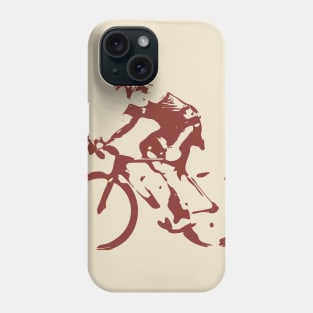 Riding on a road racing bike Phone Case