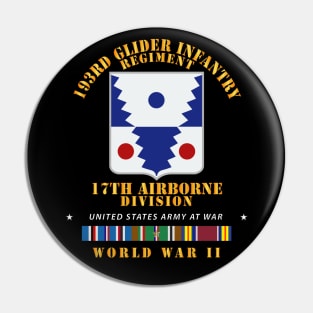 193rd Glider Infantry Regiment - WWII w EUR SVC Pin