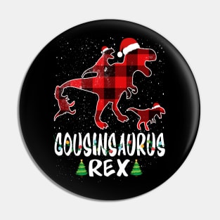 Cousin T Rex Matching Family Christmas Dinosaur Shirt Pin