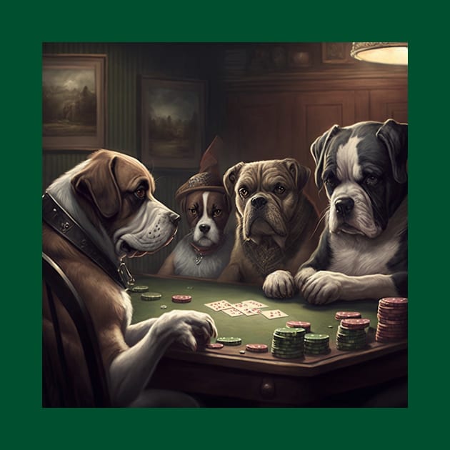 Confident Dogs Playing Poker illustration by KOTYA