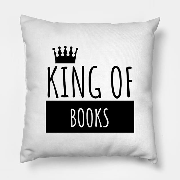 King of books Pillow by maxcode