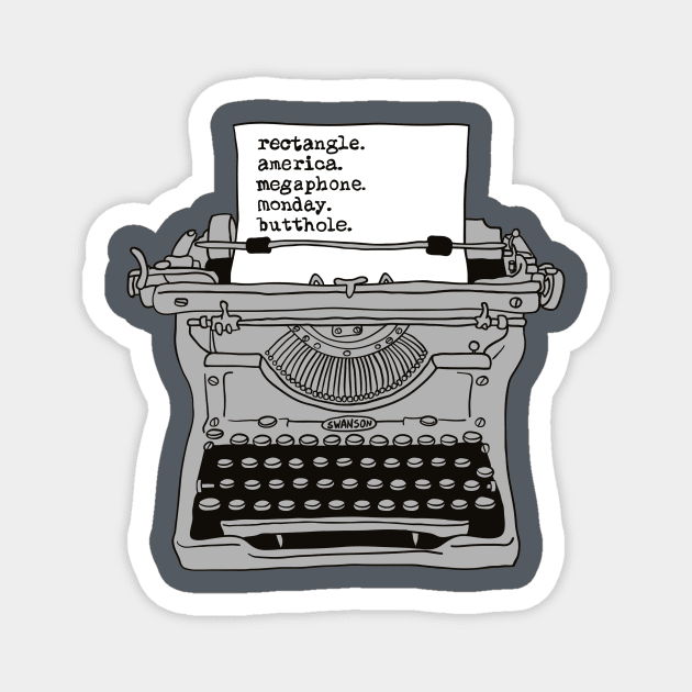 Ron Swanson Typewriter Magnet by urbanprey